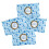 4pc Set Polypropylene Blue Mermaid Novelty Table Placemat Kitchen Dining Gift 1