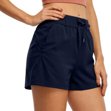 Womens Athletic Hiking Running Shorts for Women-navy blue S