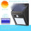 Luminária solar LED com sensor de movimento, 20 LEDs, à prova d'água para uso externo. 6