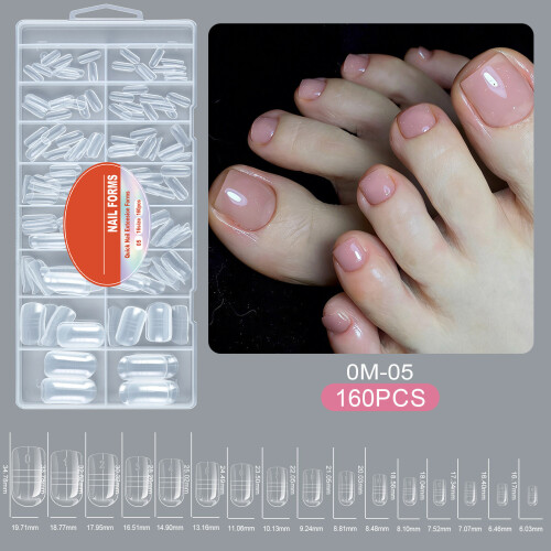 160Pcs Multi Size Clear Nail Extension Molds Customizable-04 1