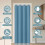 Blackout Door Curtain 52" x 80" Polyester Eyelet 3