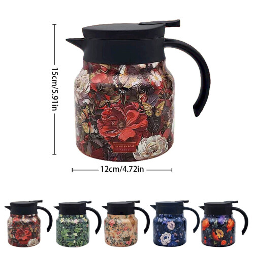 Vintage Blomster Termokande 800ml Rustfrit Stål 2