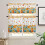 Blue Orange Pumpkin Kitchen Curtain Set 1