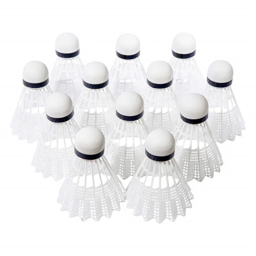 Badminton-Federbälle aus Kunststoff, 3, 6 oder 12 Stück