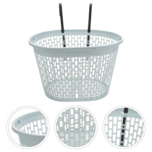 Grå plastkorg för framcykel för vuxna