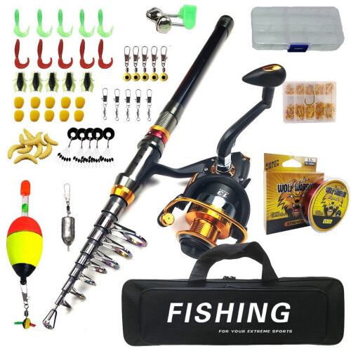 Fishing Rod Full Set with Soft Bait Hook