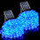 100LED solcelledrevlys 19 fod blå 8 tilstande IP65 1