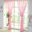 Pink Polyester Tulle Curtains 200 x 100 cm (2 pcs) 1