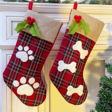 Conjunto de 2 meias de Natal para animais de estimação, para cães e gatos.