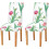 Stuhlhussen mit Tulpenmuster (4er-Pack) 1