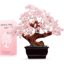 Rosenkvartskristallträd - Feng Shui Bonsai, 18 cm