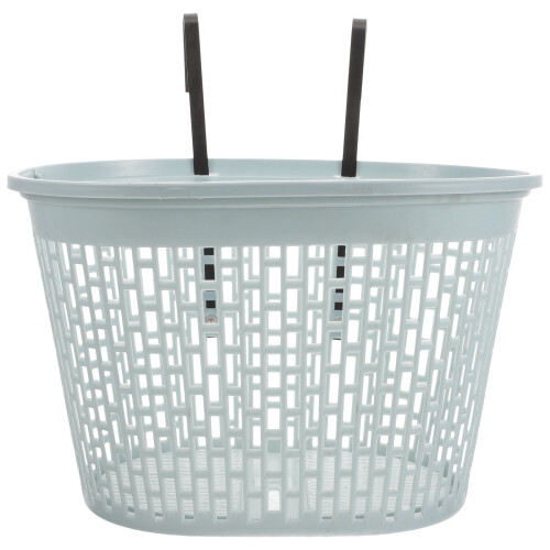 Grå plastkorg för framcykel för vuxna 2