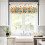 Blue Orange Pumpkin Kitchen Curtain Set 3