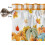 Blue Orange Pumpkin Kitchen Curtain Set 5