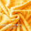 Fleece Throw Blanket Queen Size Vintage Pattern Lemon Yellow 3