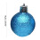Sky Blue Mini Christmas Ball Ornaments Plastic 24pcs 3