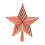Christmas Tree Ornament Pentagram Topper 7.1 in Red Plastic 2