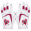 Kinder golfhandschoenen van leer, rood-wit, maat M2. 2