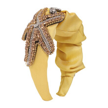 Fascia per capelli in raso di alta qualità, elegante accessorio da donna con comodo elastico per matrimoni e feste (adatta alla maggior parte delle