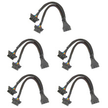 OBD2 Splitter 16 Pin OBD II Splitter Extension 1X Male and 2X Female Extension Cable Adapter (1FT/30CM) (5Pack)