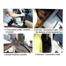 2X Universal 7Inches Car Headrest Monitor Screen Rear  Entertainment Multi-Media Player for AV USB  MP4 MP5 Beige