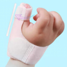 Kinder-Finger- und Daumen-Schiene, weiche, verstellbare Stütze bei Frakturen, blau, Größe M