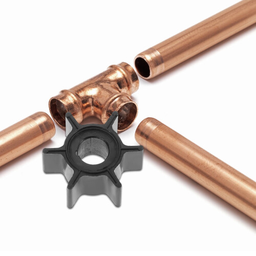 Gummivattenpumpimpeller 3,5x3,5x1,5 cm 2