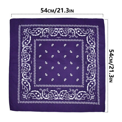 Bandana Cowboy de Poliéster 22x22 Polegadas 16 Cores 1