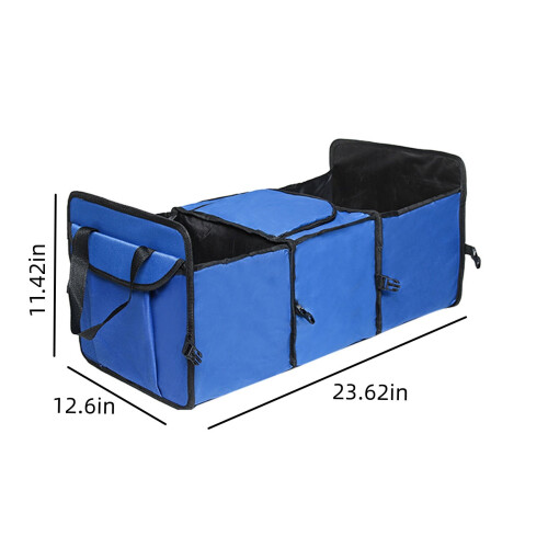 Car Trunk Organizer with Insulated Cooler Compartments 2