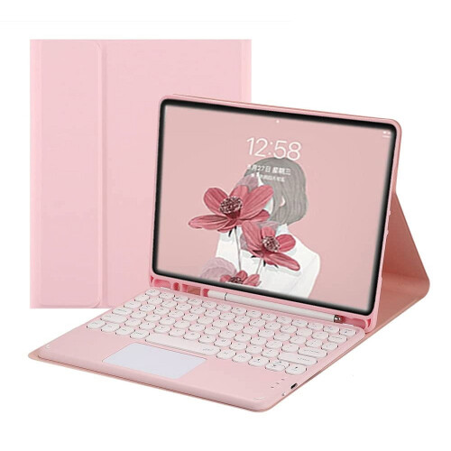 Lilla tastaturcover med touchpad til Galaxy Tab S6