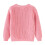 Kids' Solid Color Sweater for Fall Winter, Pink, Size 4 4