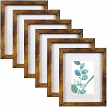 8x10 ruskeat valokuvakehykset, 6 kpl, MDF ja akryyli