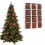 12pcs Orange Flocked Christmas Ornaments 2.36in 1