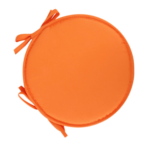 Almofada redonda para cadeira com amarras, 30 cm