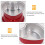 Red Heart-Shaped Aluminum Ramekins with Lids 20 Pcs 6