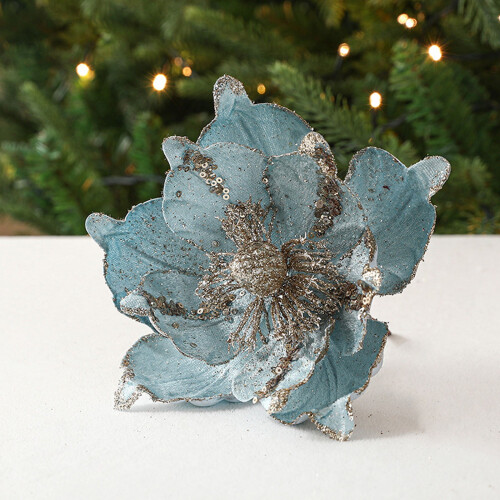 Artificial Christmas Poinsettia Arrangement Red White 2