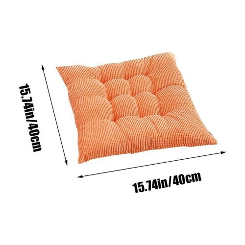 Oranje polyester bankkussen 40x40x5 cm 2