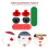 Air Hockey Pucks and Pushers Set Plastic 5