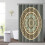 Boho blomsterdusjforheng olivengrønn 84x72 tommer vanntett 3