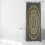 Boho blomsterdusjforheng olivengrønn 84x72 tommer vanntett 5