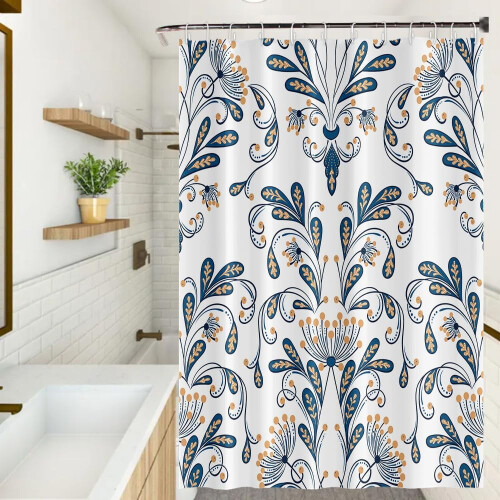 Abstract Damask Shower Curtain 180x180cm Polyester 2