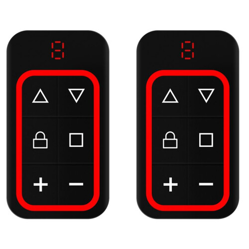 2X 8CH Multi Frequency Garage Door Remote Control 270-868MHZ RF Copy Remote Control Automatically Identify Frequency Red