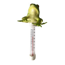 Frø-pooltermometer med reb, 20 cm