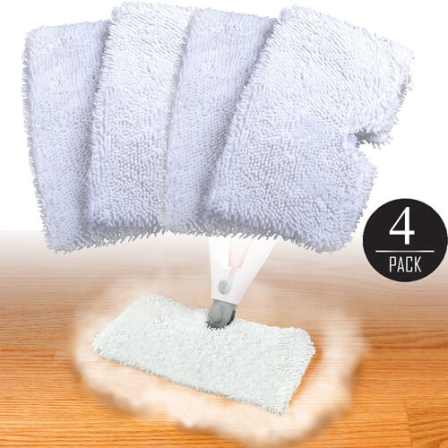 Shark Steam Pocket Mop erstatningsmikrofiberputer, 4-pakning