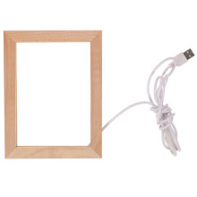 LED-puinen valokuvakehys Khaki 17x13cm