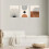 Boho väggkonst set med 3 – Neutral geometrisk solcanvas 4