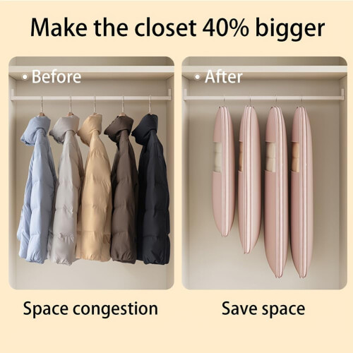 Hanging Garment Bag with Self-Compressing Zipper, M Size 2