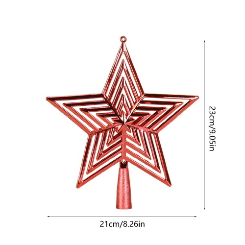 Gold Star Christmas Tree Topper 23 cm 1