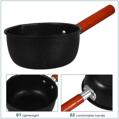 Cast Iron Mini Stockpot with Wooden Handle 2