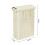 Slim Laundry Basket with Lid 45L White 3